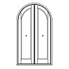 Full view half round top double doors
Panel- None
Glazing- IG