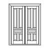 5-Panel double doors
Panel- Raised
Glazing- None