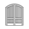 2-Planked Panel segment top double doors
Panel- V-groove
Glazing- None 2-Planked Panel segment top double doors
Panel- V-groove
Glazing- None