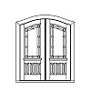 Single lite with shelf over 3-panel Single lite with shelf over 3-panel