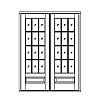 12-Lite over single panel double doors
Panel- Raised
Glazing- TDL