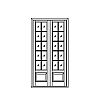 10-Lite over single panel double doors
Panel- Raised
Glazing- SDL