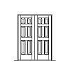 6-Panel double doors
Panel- Raised
Glazing- None 6-Panel double doors
Panel- Raised
Glazing- None
