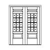 12-Lite between 2-panel double doors
Panel- Raised
Glazing- TDL