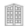 8-Panel peaked top double doors
Panel- Raised
Glazing- None 8-Panel peaked top double doors
Panel- Raised
Glazing- None