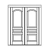 3-Panel double doors
Panel- Raised
Glazing- None