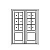 6-Lite over single panel double doors
Panel- Flat
Glazing- SDL 6-Lite over single panel double doors
Panel- Flat
Glazing- SDL