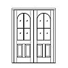 4-Lite over 2-panel double doors
Panel- Raised
Glazing- SDL