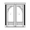 Sinlge lite with shelf 2-panel double doors
Panel- Raised
Glazing- IG