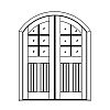 6-Lite over 2-planked panel segment top double doors
Panel- V-groove
Glazing- TDL 6-Lite over 2-planked panel segment top double doors
Panel- V-groove
Glazing- TDL