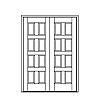 8-Panel double doors
Panel- Flat
Glazing- None