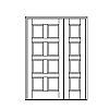 8-Panel and 4-Panel unbalanced double doors
Panel- Flat
Glazing- None