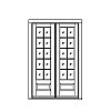 10-Lite over single panel double doors
Panel- Flat
Glazing- SDL