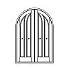2-Lite half-round double doors
Panel- None
Glazing- IG segment top 2-Lite half-round double doors
Panel- None
Glazing- IG segment top