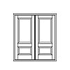 2-Panel double doors
Panel- Raised
Glazing- None 2-Panel double doors
Panel- Raised
Glazing- None