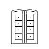 4-Lite segment top double doors
Panel- None
Glazing- SDL 4-Lite segment top double doors
Panel- None
Glazing- SDL