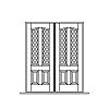2-Lite over 2-panel double doors
Panel- Raised
Glazing- IG decorative