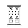 5-Lite over single panel double doors
Panel- Raised
Glazing- SDL