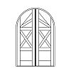 3-Panel with crossbuck batten double doors
Panel- Flat
Glazing- None 3-Panel with crossbuck batten double doors
Panel- Flat
Glazing- None