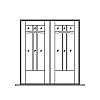 6-Lite double doors
Panel- None
Glazing- SDL