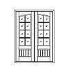 8-Lite over single planked panel double doors
Panel- V-groove
Glazing- SDL 8-Lite over single planked panel double doors
Panel- V-groove
Glazing- SDL