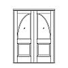 Single lite over single panel double doors
Panel- Raised
Glazing- IG