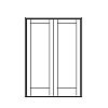 Single panel double doors
Panel- Flat
Glazing- None