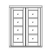 4-Lite double doors
Panel- None
Glazing- TDL 4-Lite double doors
Panel- None
Glazing- TDL