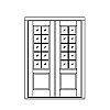 10-Lite over single panel double doors
Panel- Flat
Glazing- SDL