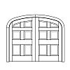 6-Panel eliptical top double doors
Panel- Flat
Glazing- None 6-Panel eliptical top double doors
Panel- Flat
Glazing- None