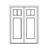 2-lite over 1-Panel double doors 
Panel- Raised
Glazing- IG