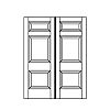 3-Panel double doors
Panel- Raised
Glazing- None