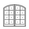 8-Lite segment top double doors
Panel- None
Glazing- SDL 8-Lite segment top double doors
Panel- None
Glazing- SDL