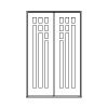 6-Lite over plank double doors
Panel- v-groove
Glazing- SDL 6-Lite over plank double doors
Panel- v-groove
Glazing- SDL