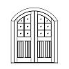 6-Lite over 2-planked panel segment top double doors
Panel- V-groove
Glazing- TDL 6-Lite over 2-planked panel segment top double doors
Panel- V-groove
Glazing- TDL