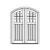 6-Lite over single planked panel segment top double doors
Panel- V-groove
Glazing- SDL 6-Lite over single planked panel segment top double doors
Panel- V-groove
Glazing- SDL