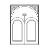 single Lite double doors with raised panel , arched top, half round
Panel- raised
Glazing- IG single Lite double doors with raised panel , arched top, half round
Panel- raised
Glazing- IG
