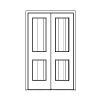 planked 2-panel double doors
Panel- v-grooved
Glazing- none planked 2-panel double doors
Panel- v-grooved
Glazing- none