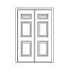 3-panel double doors
Panel- raised
Glazing- none 3-panel double doors
Panel- raised
Glazing- none