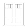 4-lite over single panel plank double doors
Panel- v-groove
Glazing- IG 4-lite over single panel plank double doors
Panel- v-groove
Glazing- IG