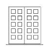 10 lite double doors
Panel- none
Glazing- IG