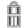 Full view double doors with 5-Lite sidelites and 2-tier 19-lite transom with half-round top
Panel- None
Glazing- SDL Full view double doors with 5-Lite sidelites and 2-tier 19-lite transom with half-round top
Panel- None
Glazing- SDL