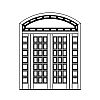 21-Lite double doors with 7-Lite sidelites and 19-Lite segment top transom
Panel- None
Glazing- IG 21-Lite double doors with 7-Lite sidelites and 19-Lite segment top transom
Panel- None
Glazing- IG