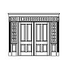 4-Panel double door with 12-Lite over single panel operable sidelites and 17-Lite 3-part transom
Panel- Raised
Glazing- SDL 4-Panel double door with 12-Lite over single panel operable sidelites and 17-Lite 3-part transom
Panel- Raised
Glazing- SDL