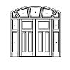 3-Panel double door with 2-Lite sidelite and 5-Lite segment top transom
Panel- Raised
Glazing- IG 3-Panel double door with 2-Lite sidelite and 5-Lite segment top transom
Panel- Raised
Glazing- IG
