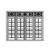 10-Lite double doors with 10-Lite sidelites and 3-part transom
Panel- None
Glazing- SDL 10-Lite double doors with 10-Lite sidelites and 3-part transom
Panel- None
Glazing- SDL
