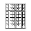 10-Lite double doors with 4-Lite sidelites and 12-Lite 3-part transom
Panel- None
Glazing- SDL 10-Lite double doors with 4-Lite sidelites and 12-Lite 3-part transom
Panel- None
Glazing- SDL