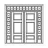 3-Panel double door with 5-Lite of single panel sidelites and 11-Lite transom
Panel- Raised
Glazing- SDL 3-Panel double door with 5-Lite of single panel sidelites and 11-Lite transom
Panel- Raised
Glazing- SDL