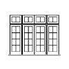8-lite double doors with 8-Lite sidelites and 2-Lite transom
Panel- none
Glazing- SDL 8-lite double doors with 8-Lite sidelites and 2-Lite transom
Panel- none
Glazing- SDL