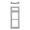 single lite over single lite Double Hung with single lite transom